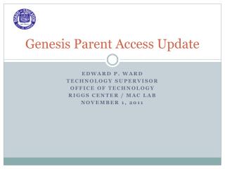 Genesis Parent Access Update