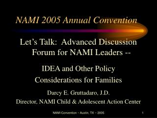 NAMI 2005 Annual Convention