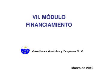 VII. MÓDULO FINANCIAMIENTO