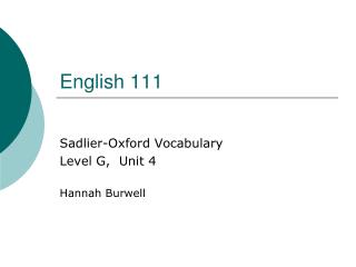 English 111