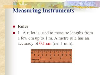 Measuring Instruments