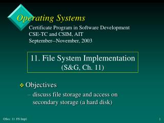 Operating Systems