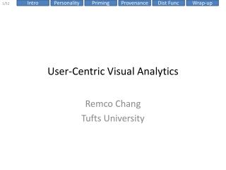 User-Centric Visual Analytics