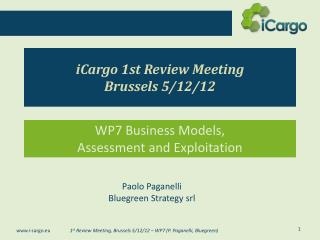 iCargo 1st Review Meeting Brussels 5/12/12