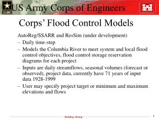 Corps’ Flood Control Models