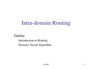 Intra-domain Routing