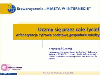 Uczmy się przez całe życie! Alfabetyzacja cyfrowa podstawą gospodarki wiedzy