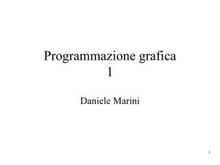 Programmazione grafica 1