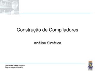 Construção de Compiladores