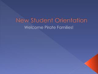 New Student Orientation