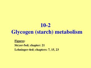 10-2 Glycogen (starch) metabolism