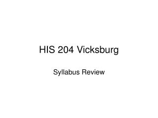 HIS 204 Vicksburg