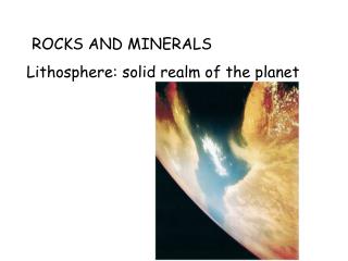 ROCKS AND MINERALS