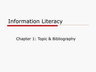 Information Literacy