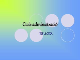 Cicle administració