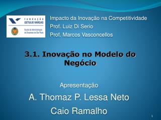 3.1. Inovação no Modelo do Negócio