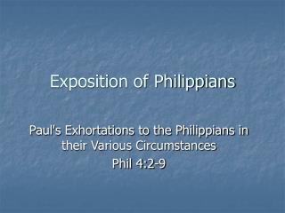 Exposition of Philippians