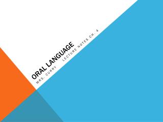 Oral Language