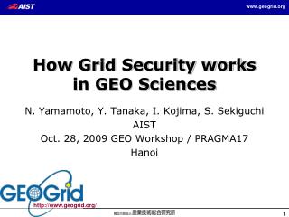 How Grid Security works in GEO Sciences