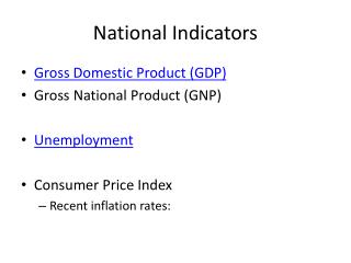 National Indicators