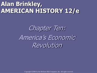 Alan Brinkley, AMERICAN HISTORY 12/e