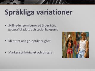 Språkliga variationer