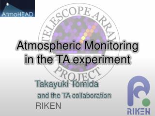 Atmospheric Monitoring in the TA experiment