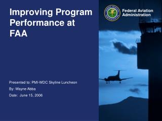 Improving Program Performance at FAA