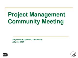 Project Management Community Meeting