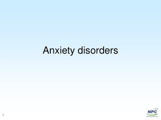 Anxiety disorders