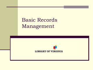 Basic Records Management