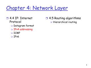 Chapter 4: Network Layer
