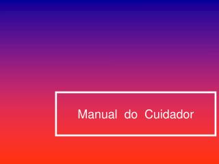 Manual do Cuidador