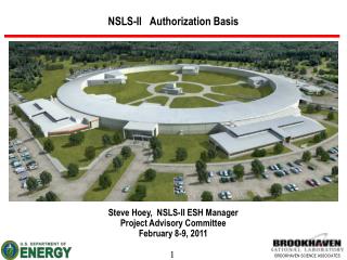 NSLS-II Authorization Basis
