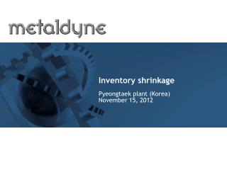 Inventory shrinkage