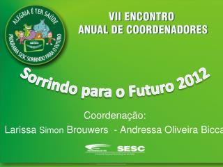 Coordenação: Larissa Simon Brouwers - Andressa Oliveira Bicca
