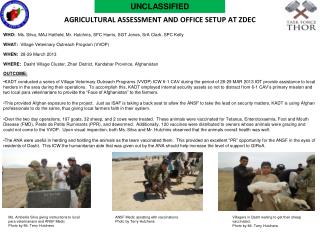 AGRICULTURAL ASSESSMENT AND OFFICE SETUP AT ZDEC