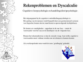 Rekenproblemen en Dyscalculie