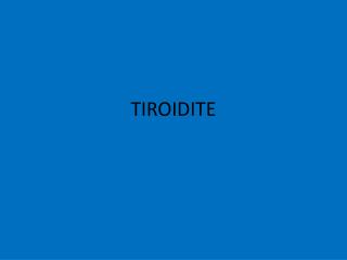 TIROIDITE