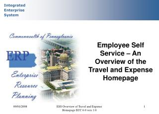 Employee Self Service – An Overview of the Travel and Expense Homepage