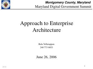 Approach to Enterprise Architecture