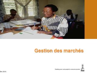 Gestion des marchés