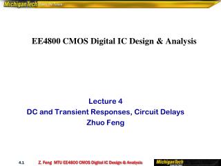 EE4800 CMOS Digital IC Design &amp; Analysis 