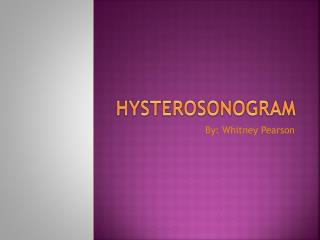 Hysterosonogram