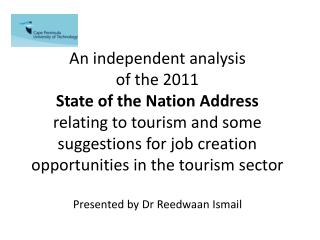 An independent analysis of the 2011 State of the Nation Address