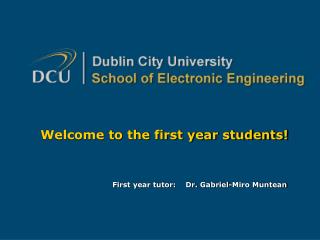 Welcome to the first year students!