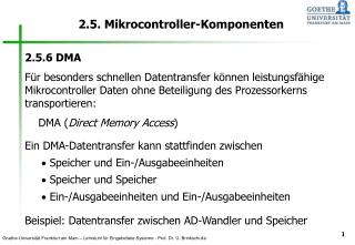 2.5. Mikrocontroller-Komponenten