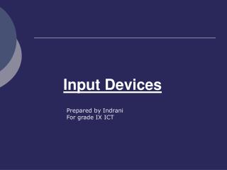 Input Devices