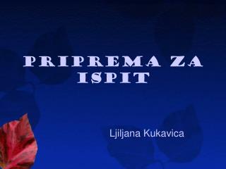 PRIPREMA ZA ISPIT