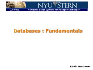 D atabases : Fundamentals